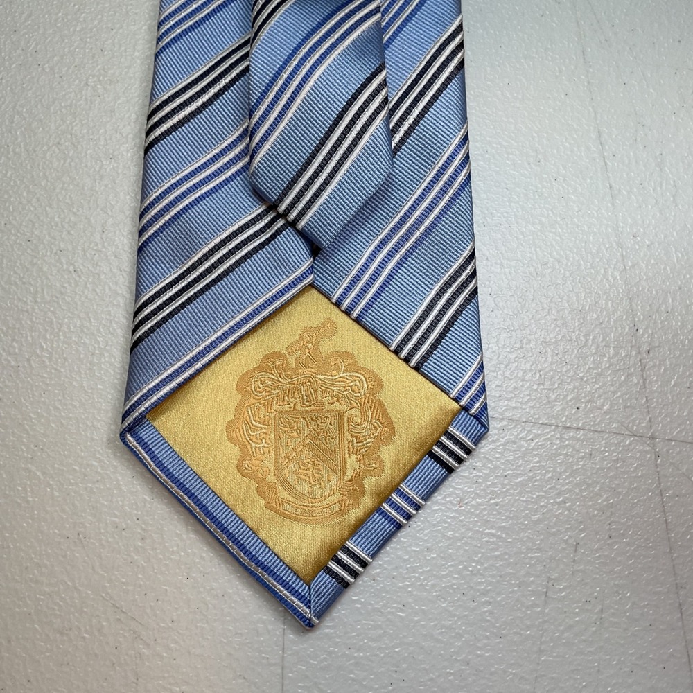 Donald J. Trump Neck Tie Mens Blue Striped Silk Signature Collection Formal 59" - Picture 5 of 6